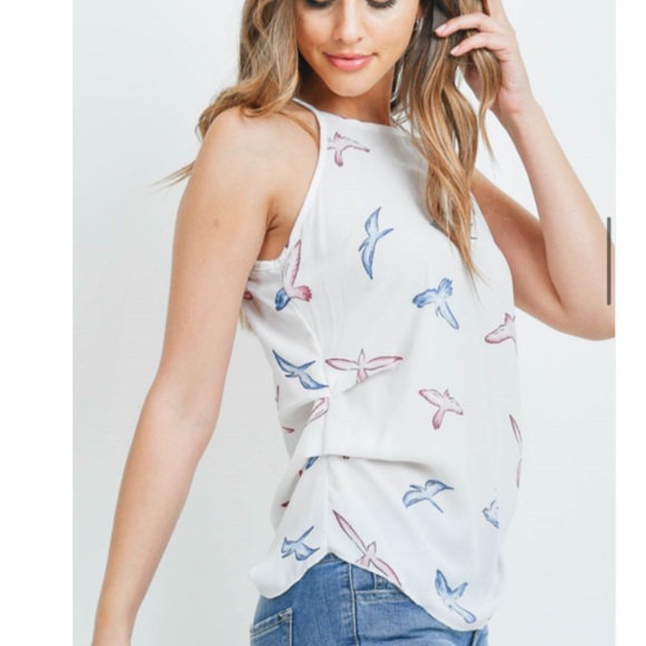 Bird Print Tank Top Womens - Picture 8 of 8
